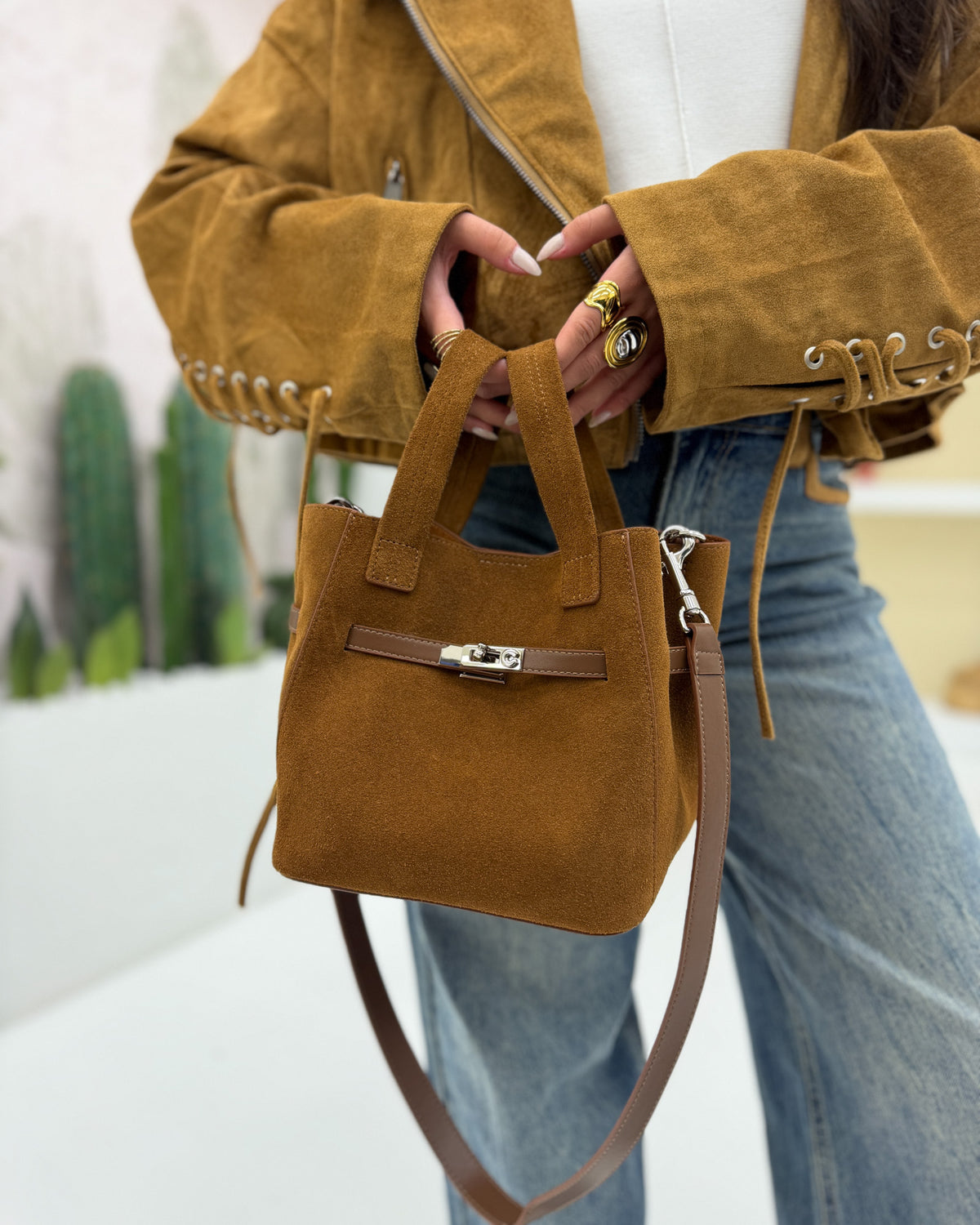 Borsa Maison22 VERA PELLE Cuoio