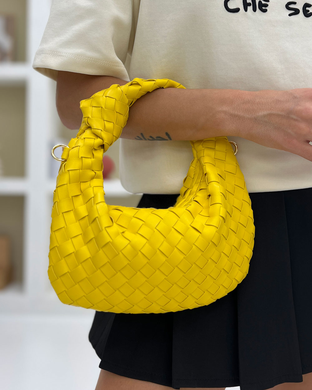 Borsa mini bottega 2323 Giallo