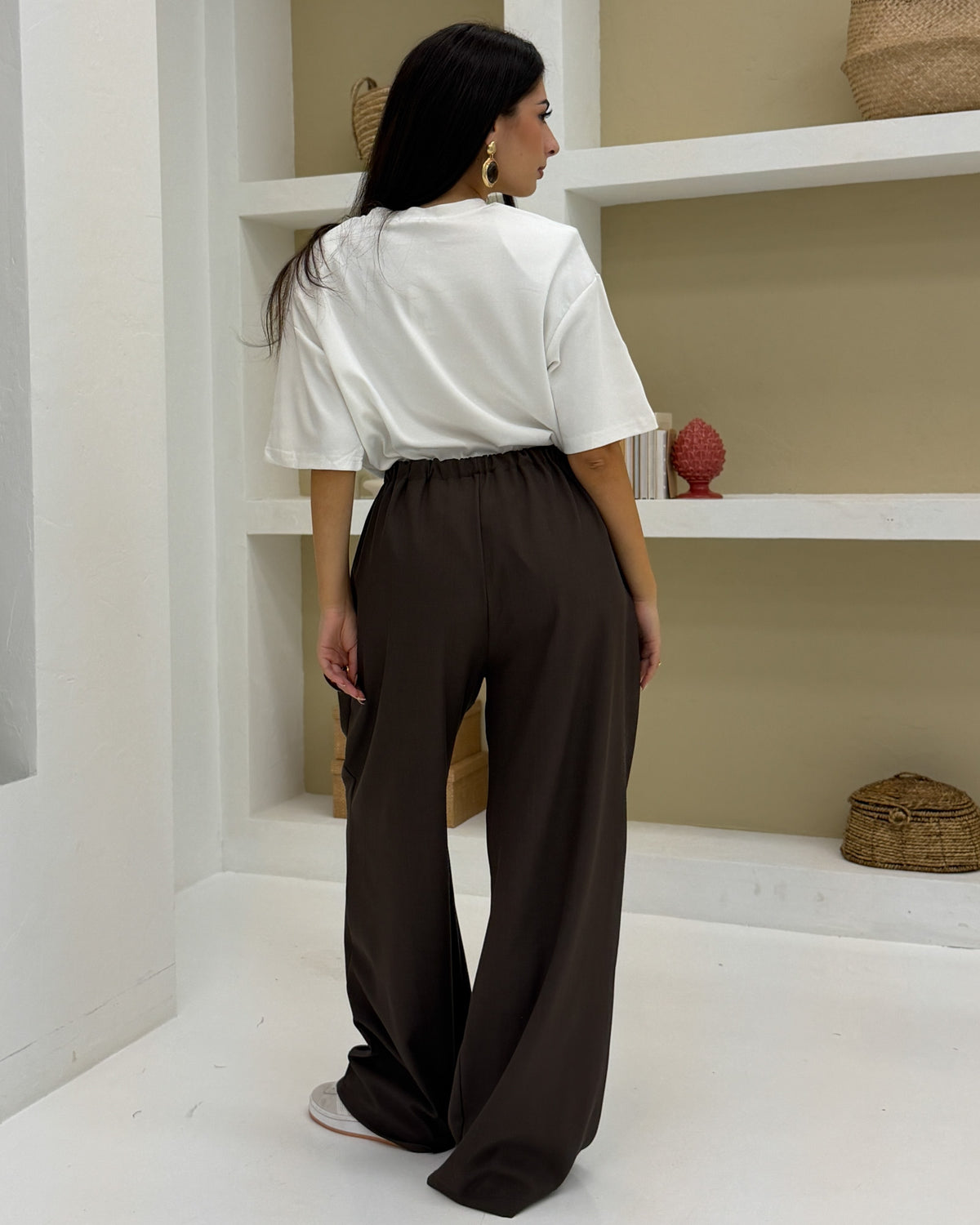 T-shirt over tessuto doppio bianco