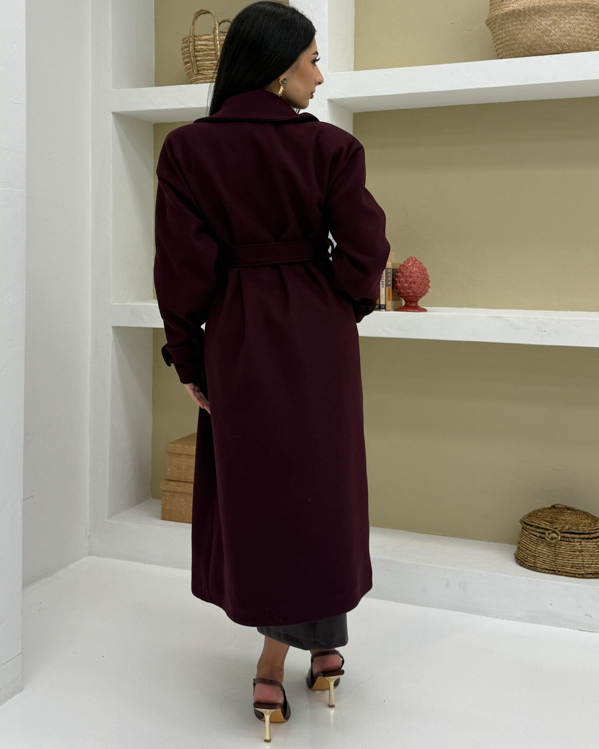 Cappotto  100%MISTO LANA  Bordeaux