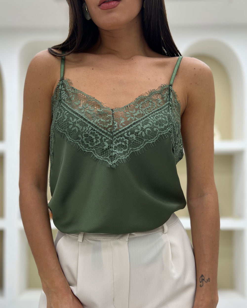 Top lingerie pizzo Verde