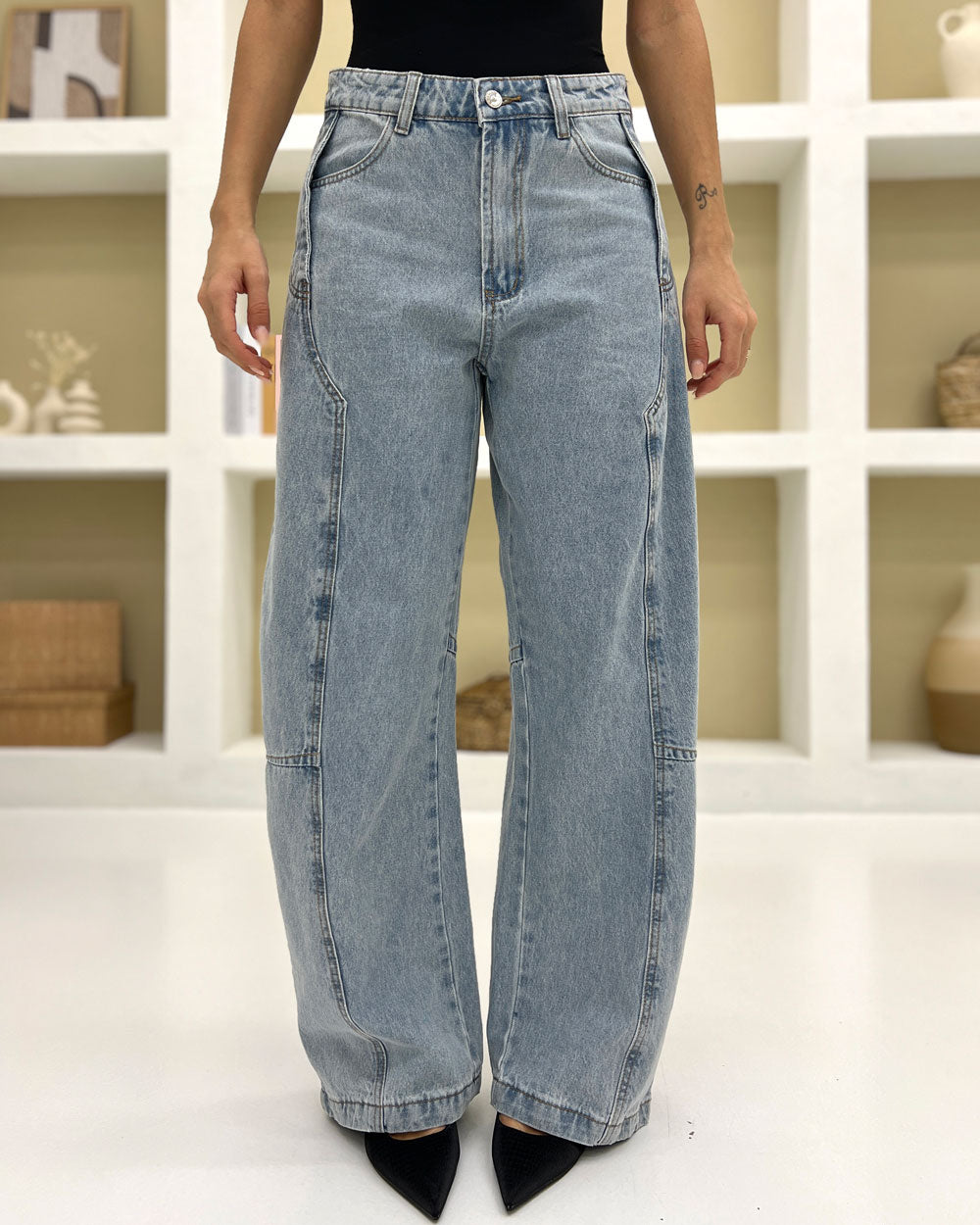 Jeans baggy Al211 Celeste