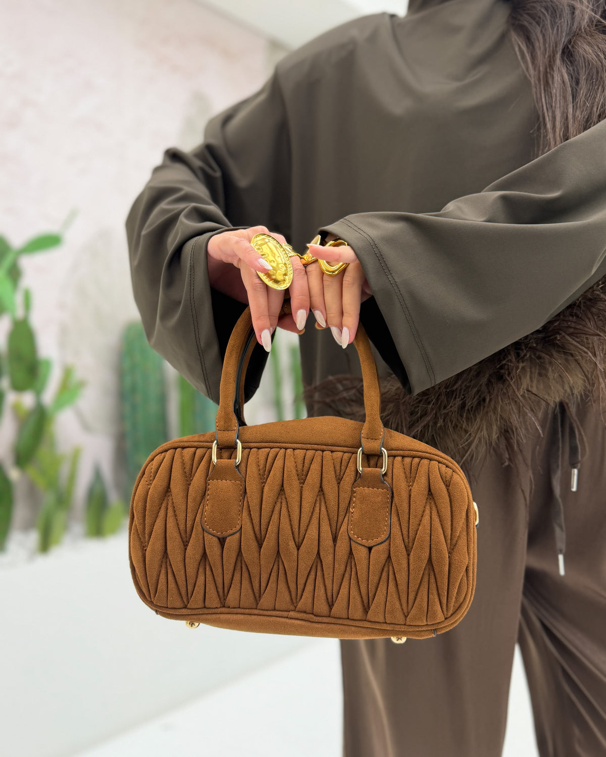 Borsa Arcadie Camoscio Camel