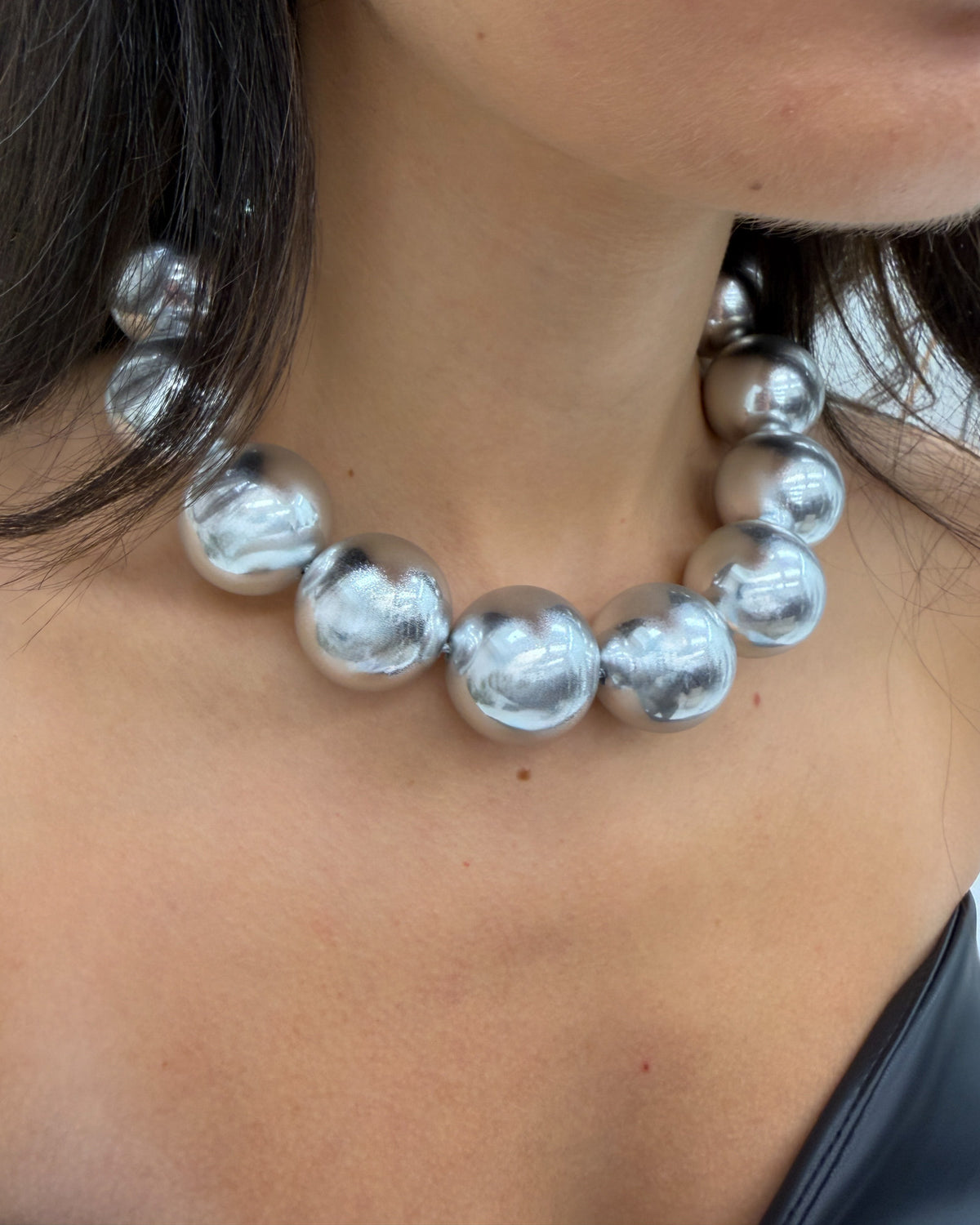 Collana sfere big Argento