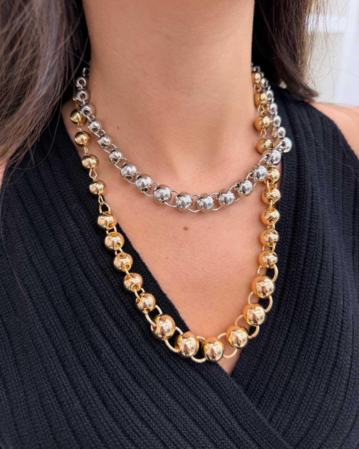 Collana biglie Bicolor
