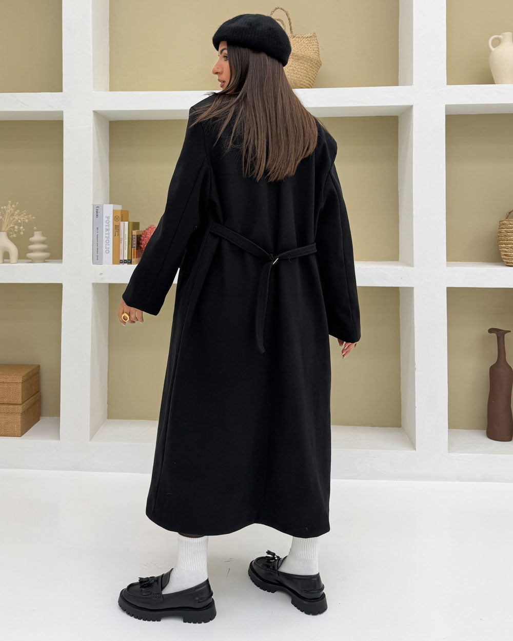 Cappotto cintura RETRO Nero