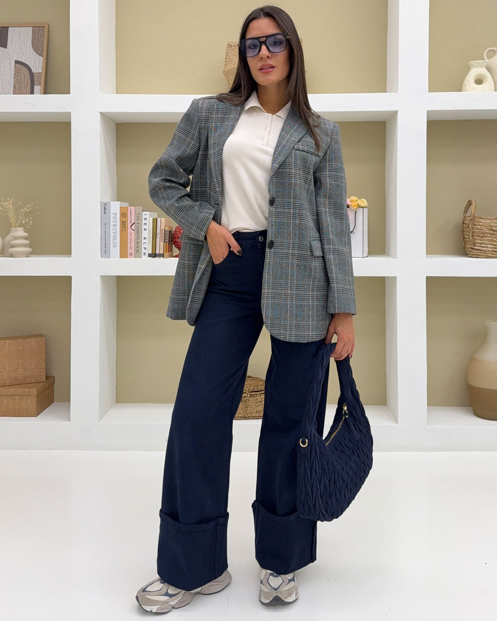 Blazer principe di GallesGrigio