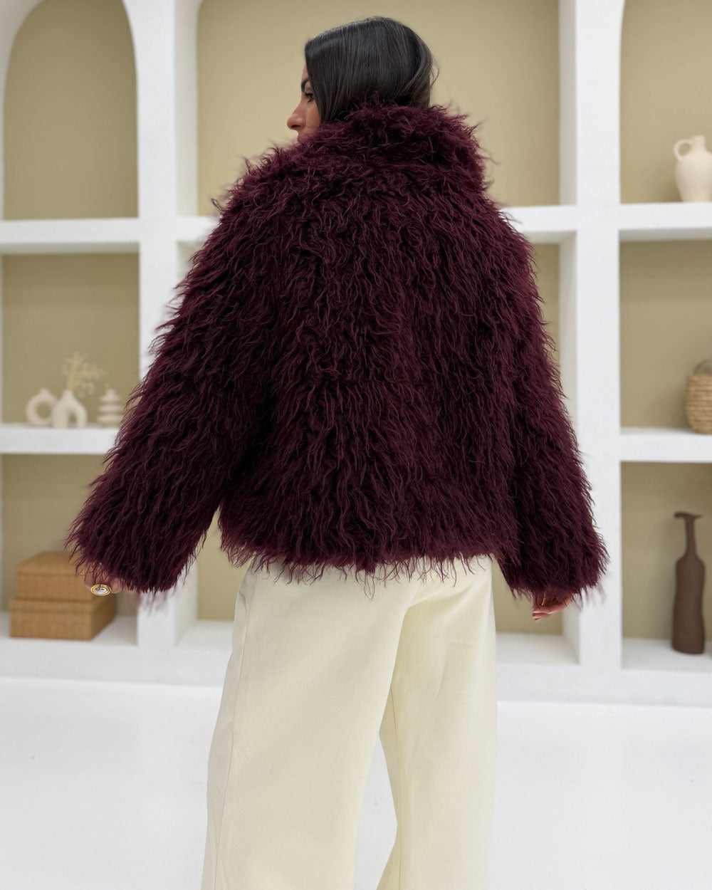 Eco-Fur E66051 Bordeaux