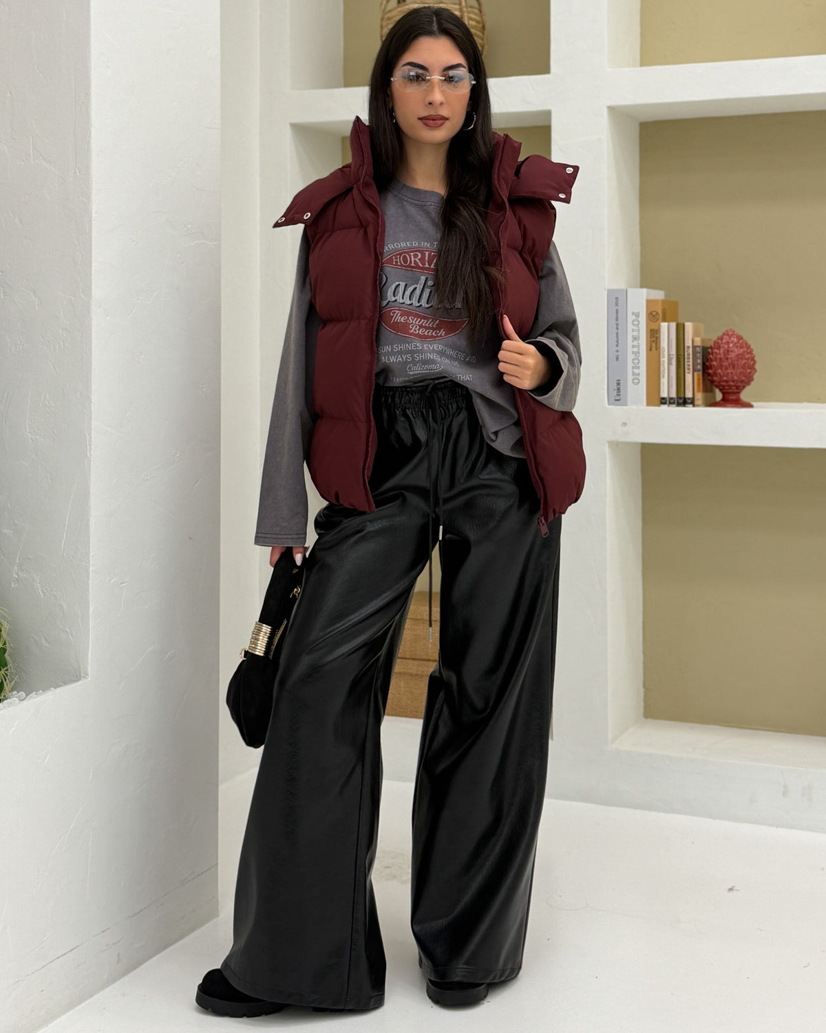Gilet Imbottito Bordeaux