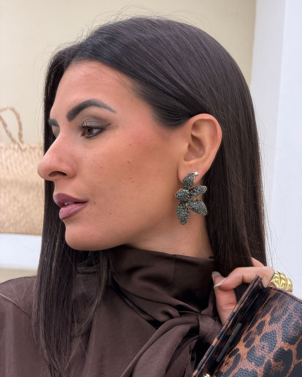 Orecchini Panama Nero