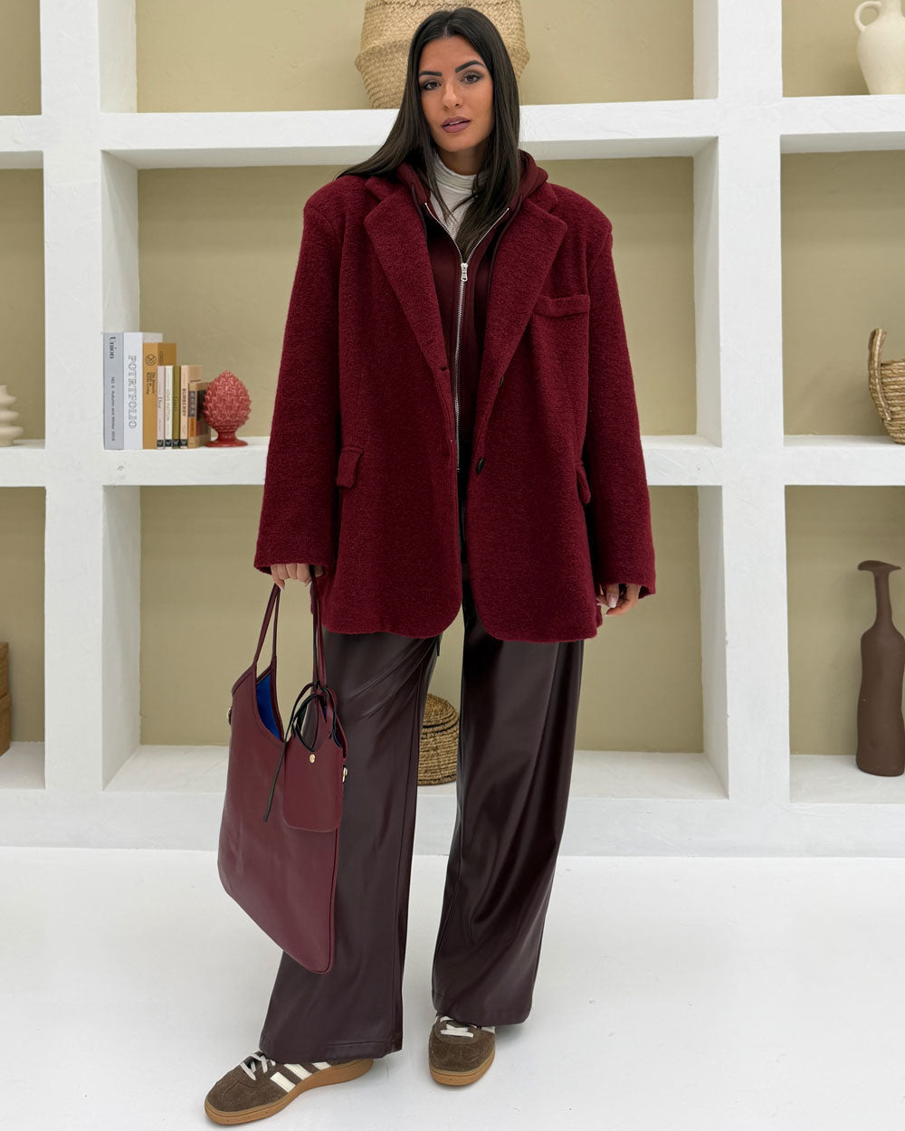 Borsa Midium Tote Bordeaux