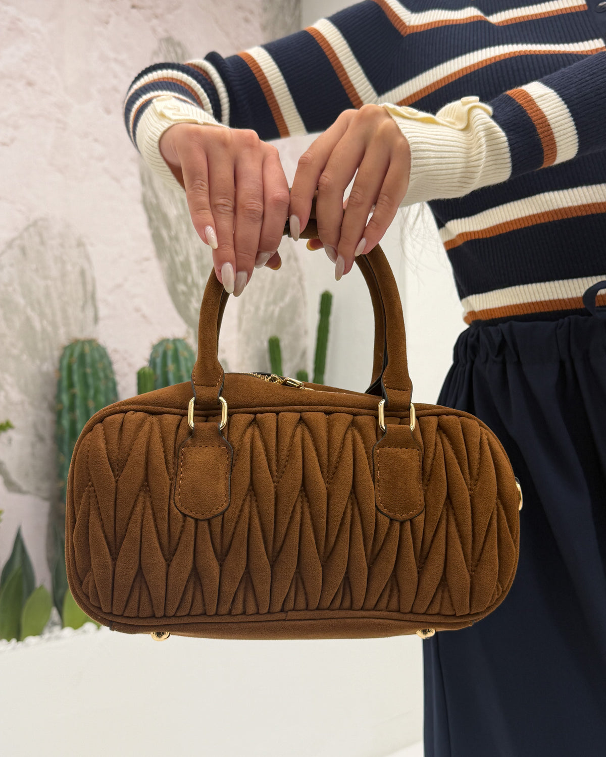 Borsa Arcadie Camoscio Camel