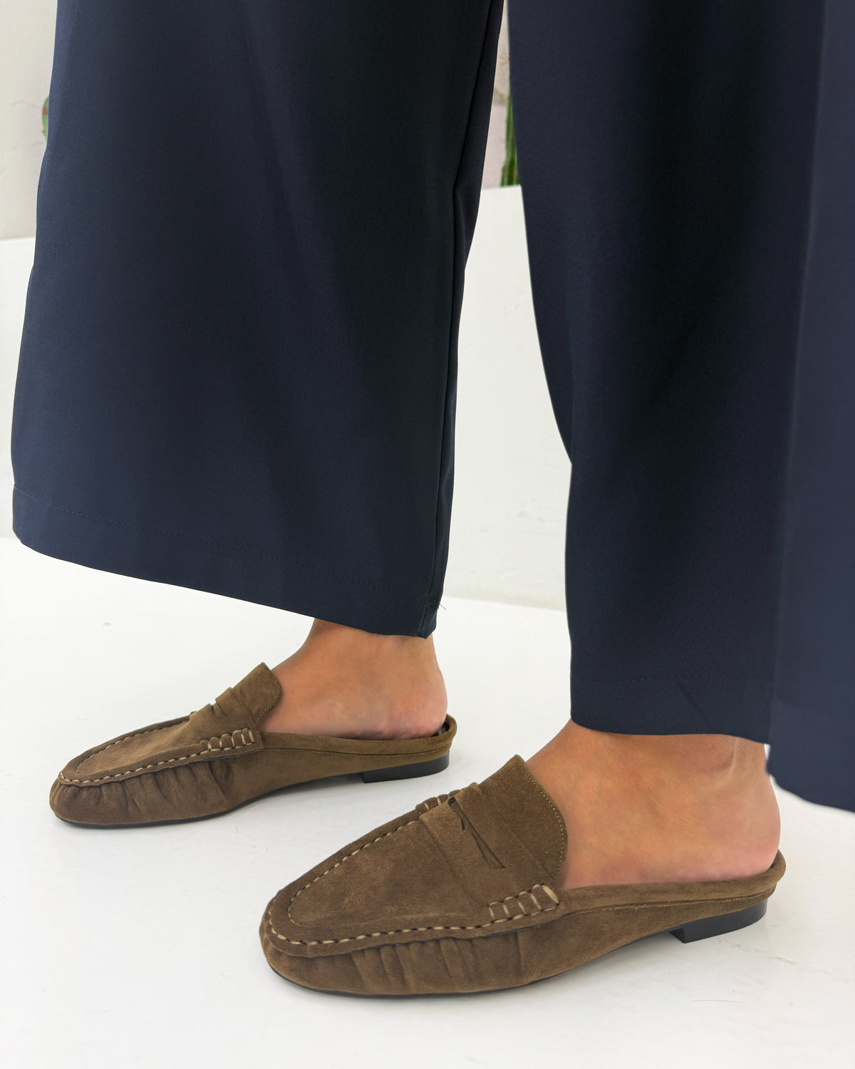 Mules\mocassino scamosc. Beige