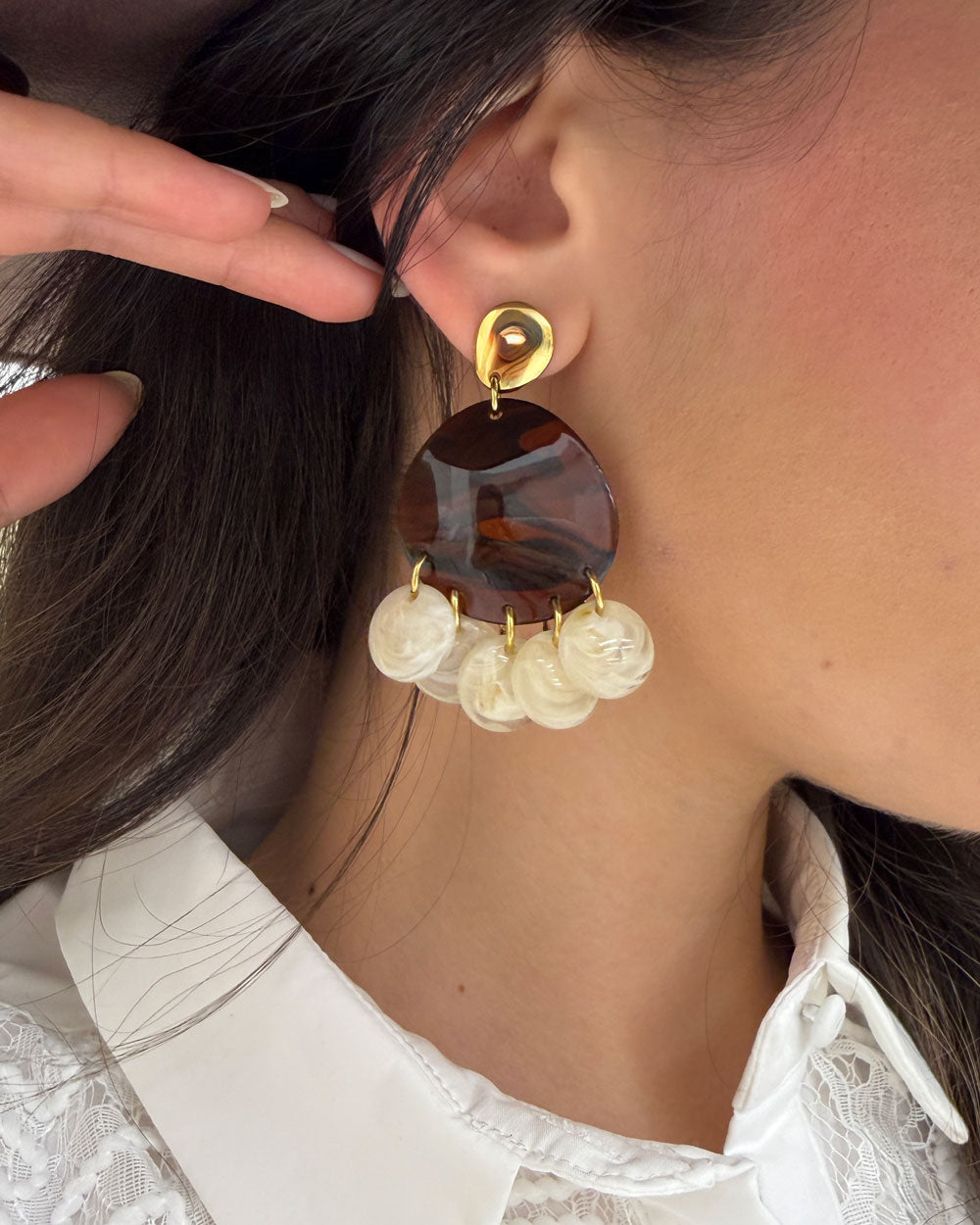Orecchini mexico Marrone
