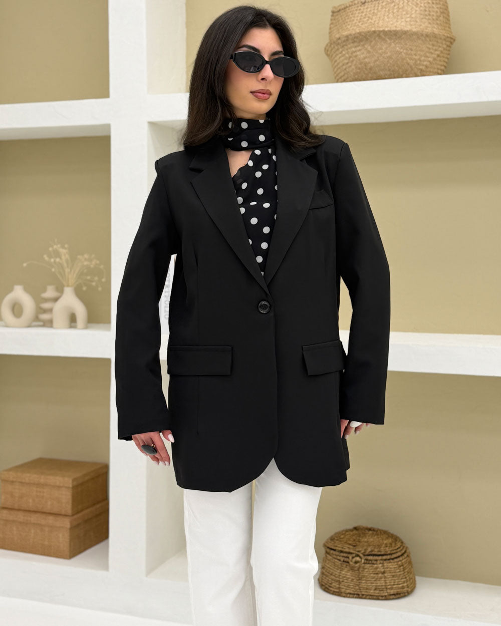 Blazer bottone singolo Nero