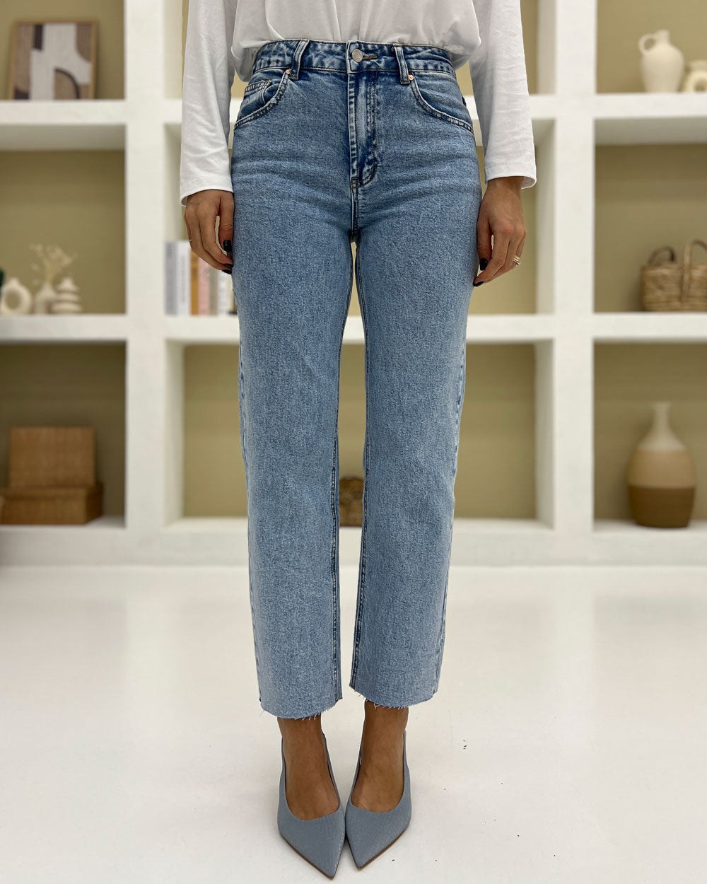 Jeans straight h3000 Celeste Chiaro