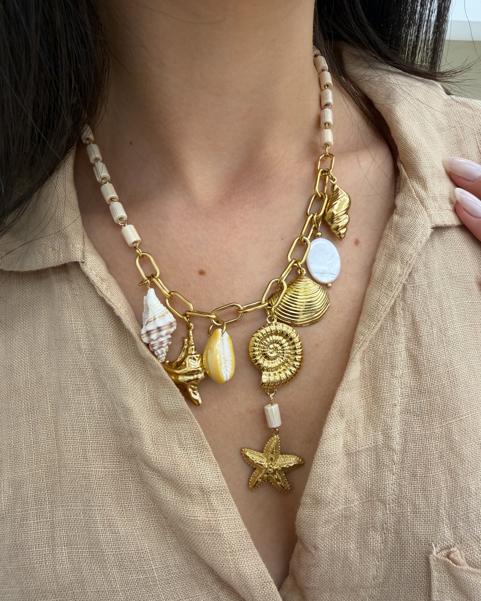 Collana charms mare Oro