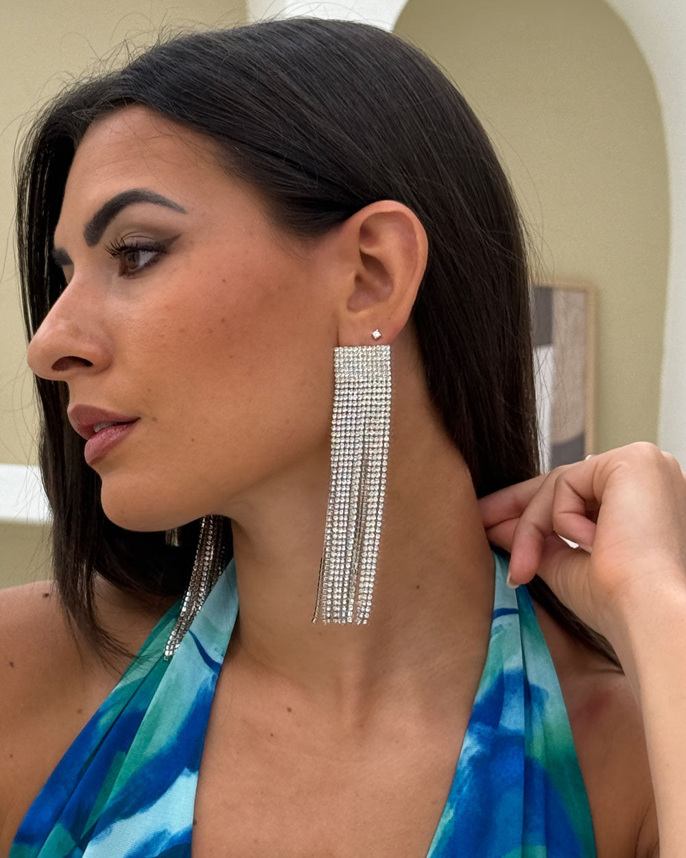 Orecchini multi cascata Argento
