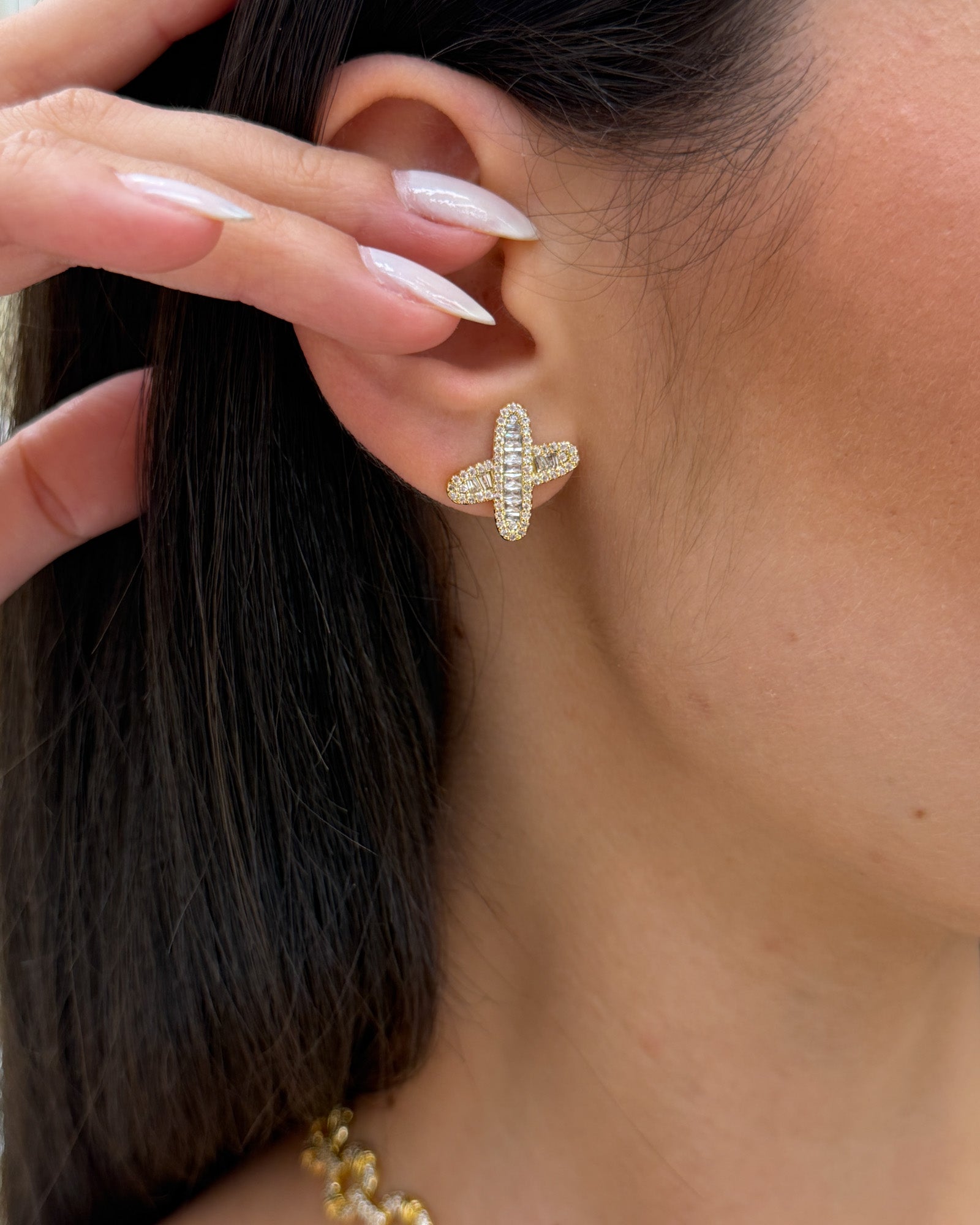 Orecchini Cleef Strass Oro
