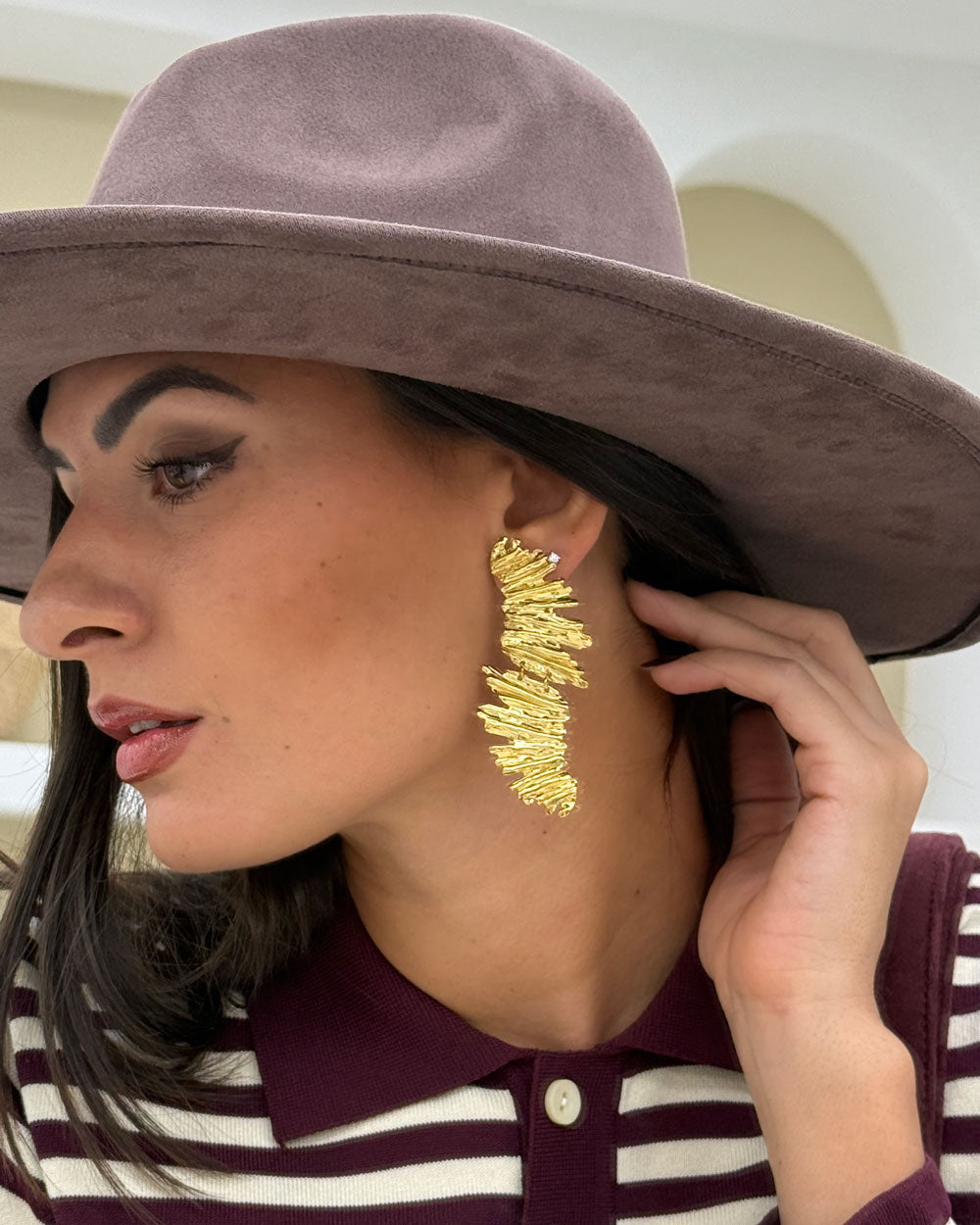 Orecchini Crepe Oro