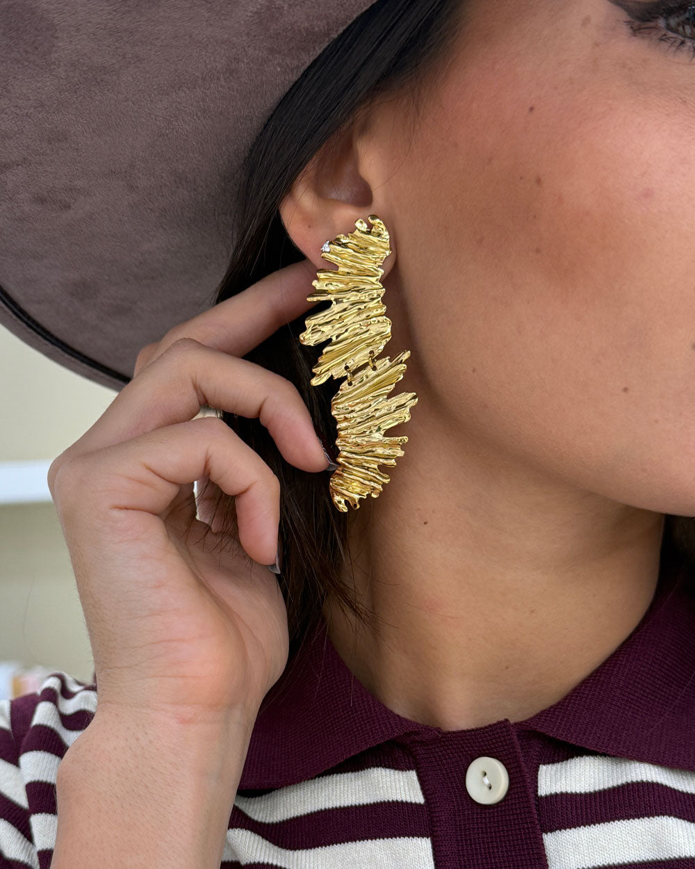 Orecchini Crepe Oro