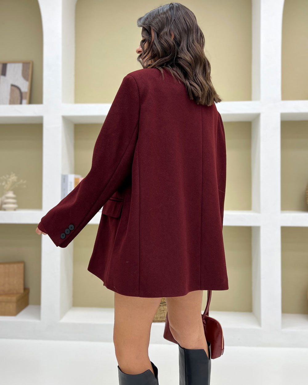 Cappotto corto JUST WEST Bordeaux