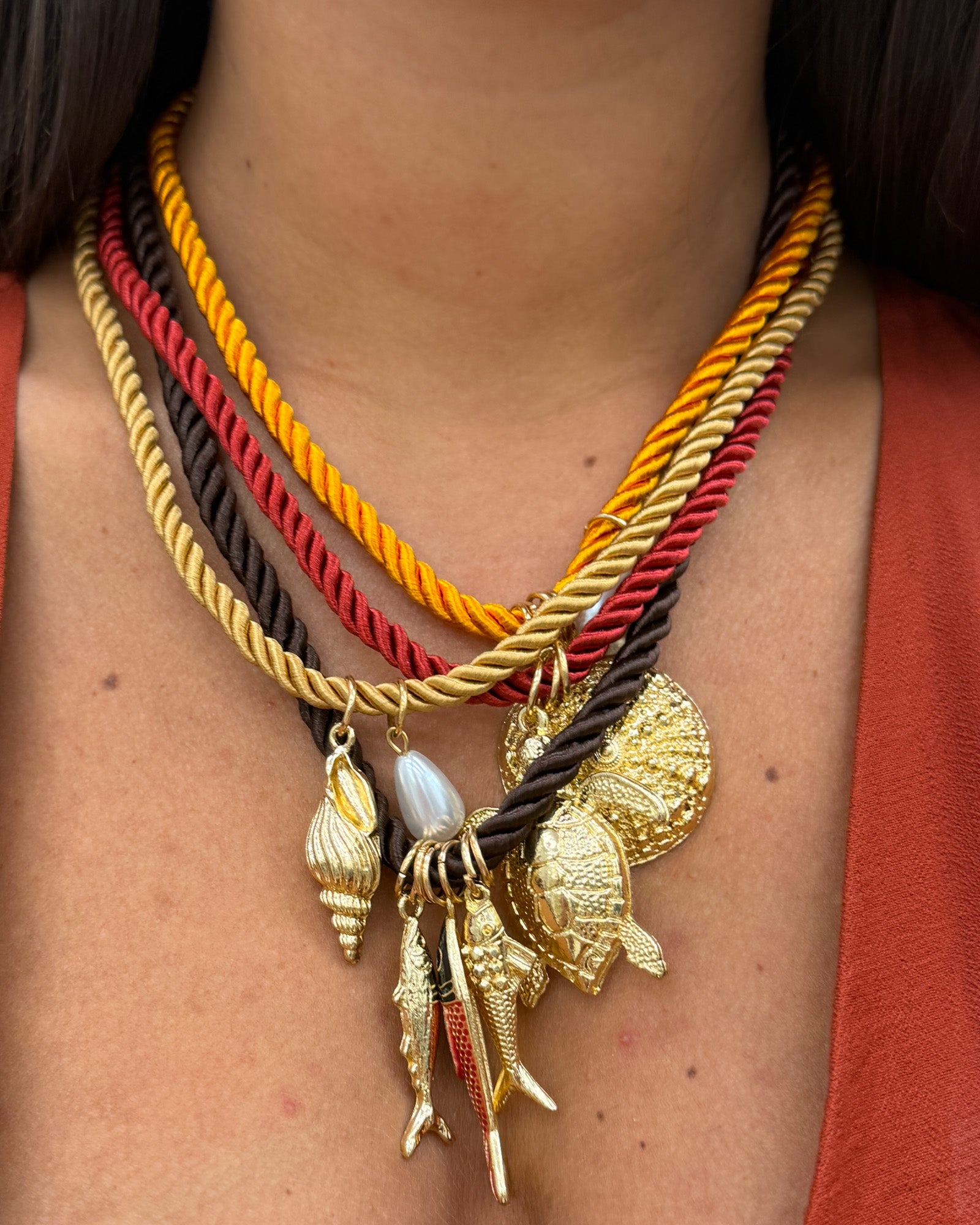 Collana Turtle Bordeaux