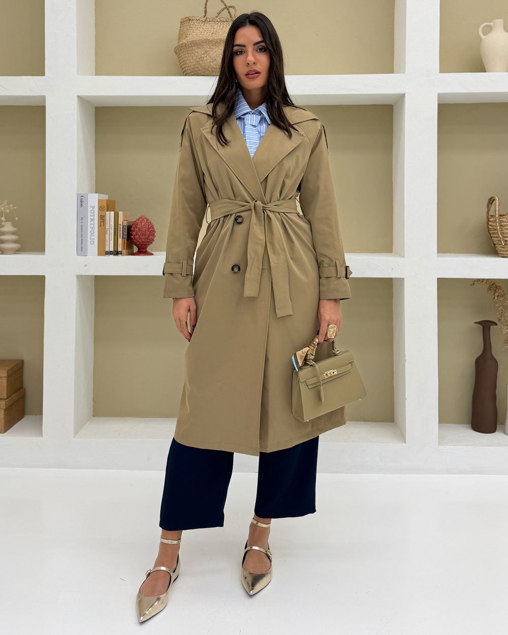 Trench lungo World Beige