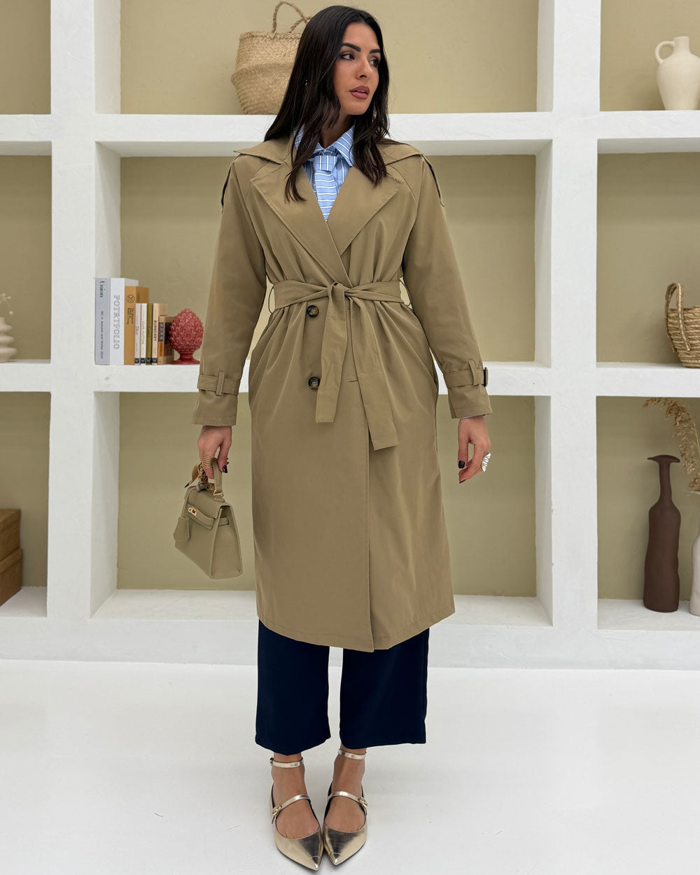 Trench lungo World Beige