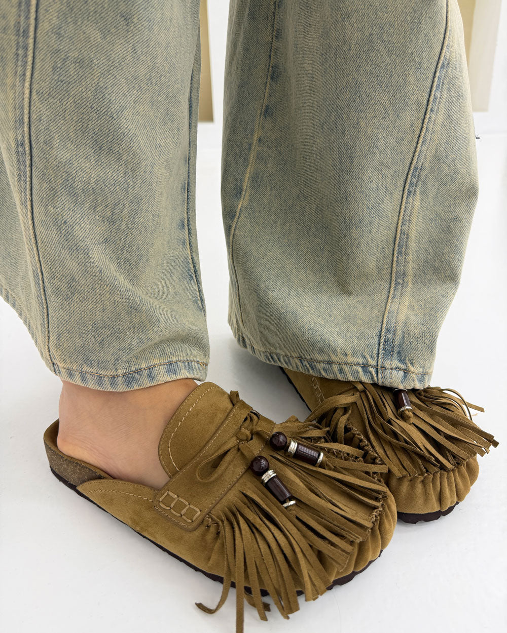 Sabot nappine SUEDE Camel