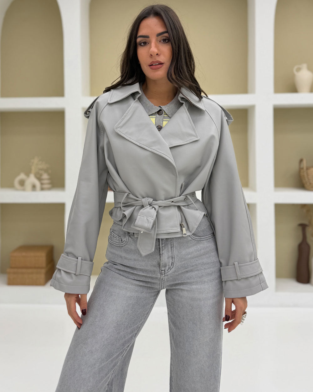 Trench ecopelle Ghiaccio