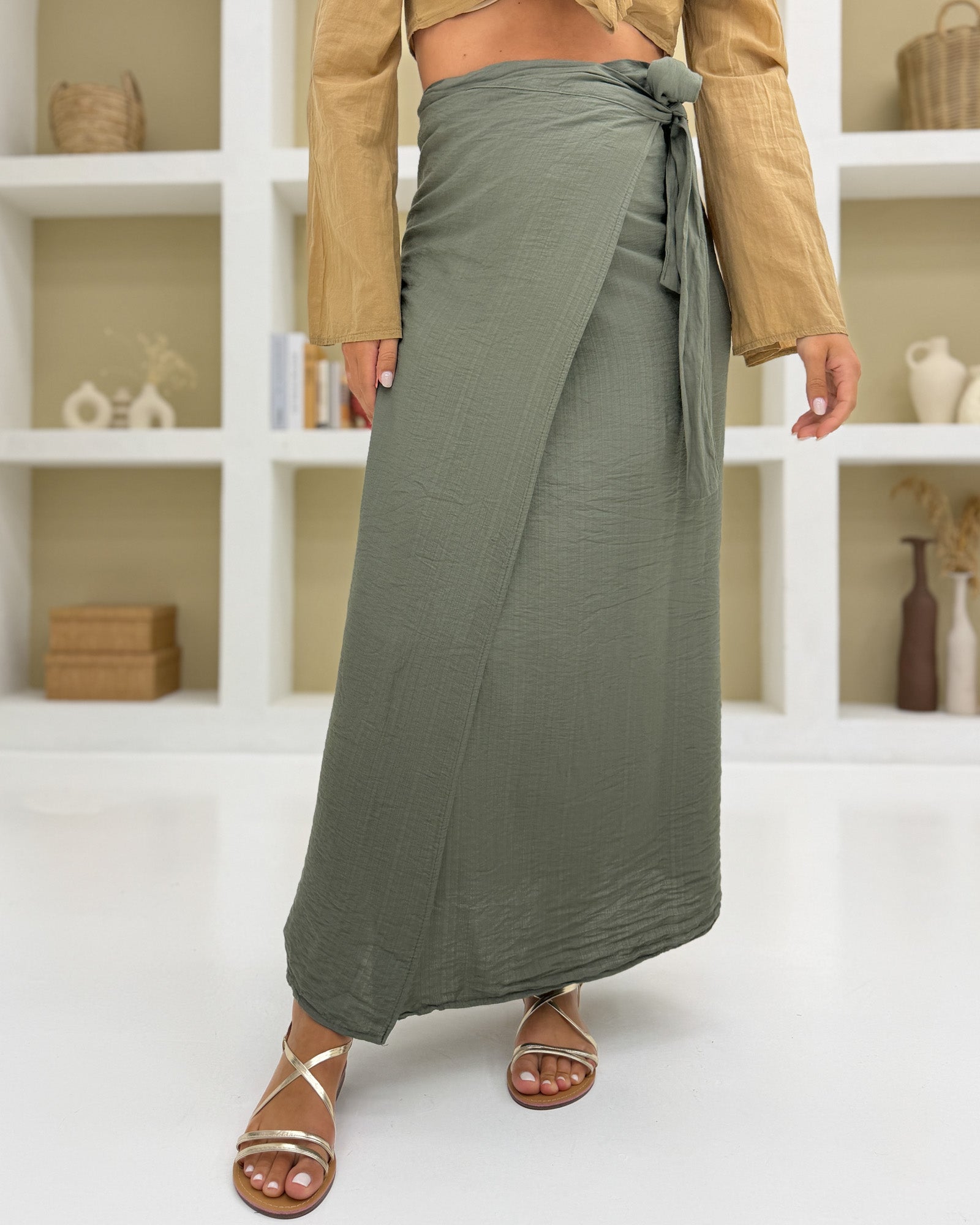 Gonna\pareo basic Verde Militare