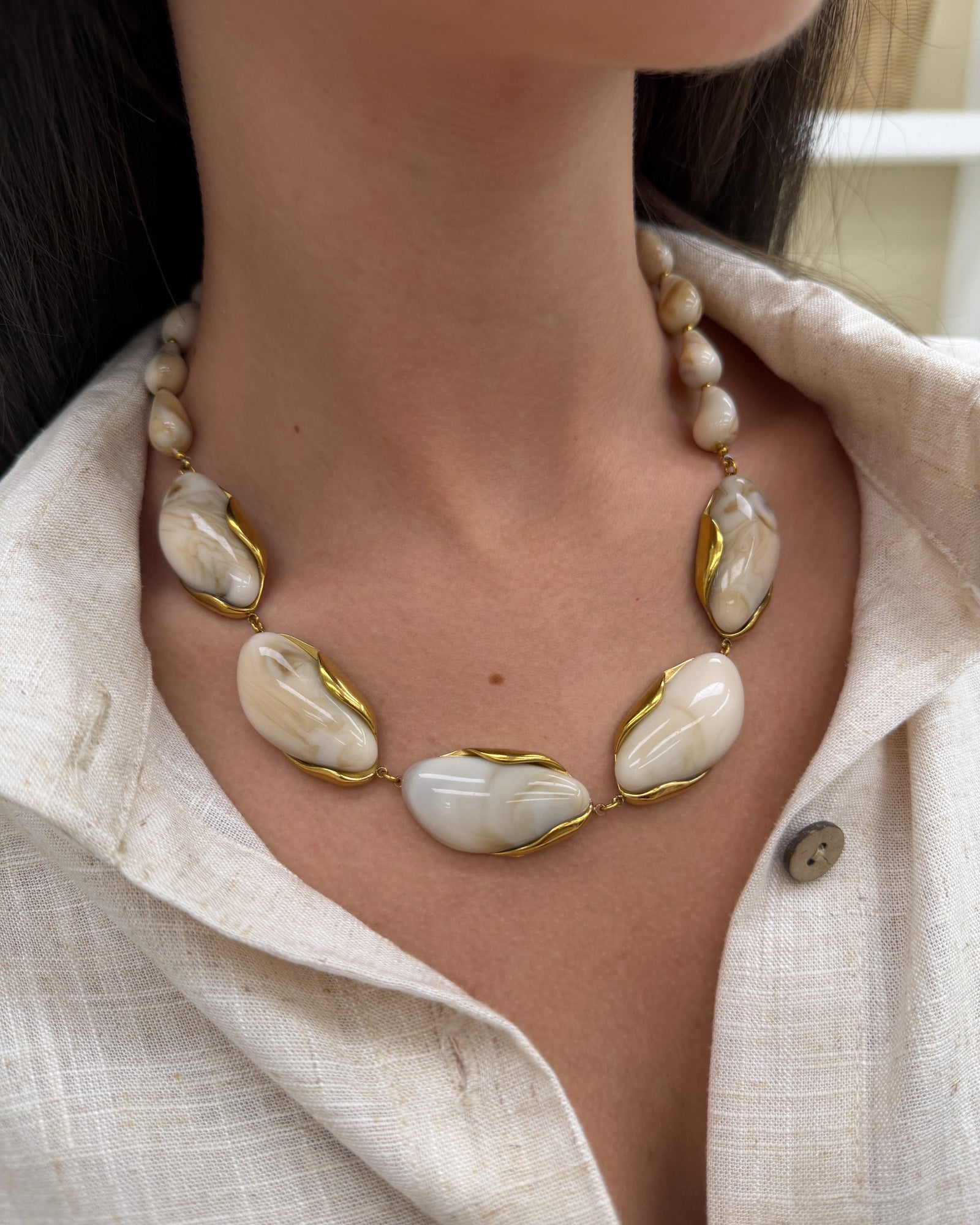 Collana Clara Beige