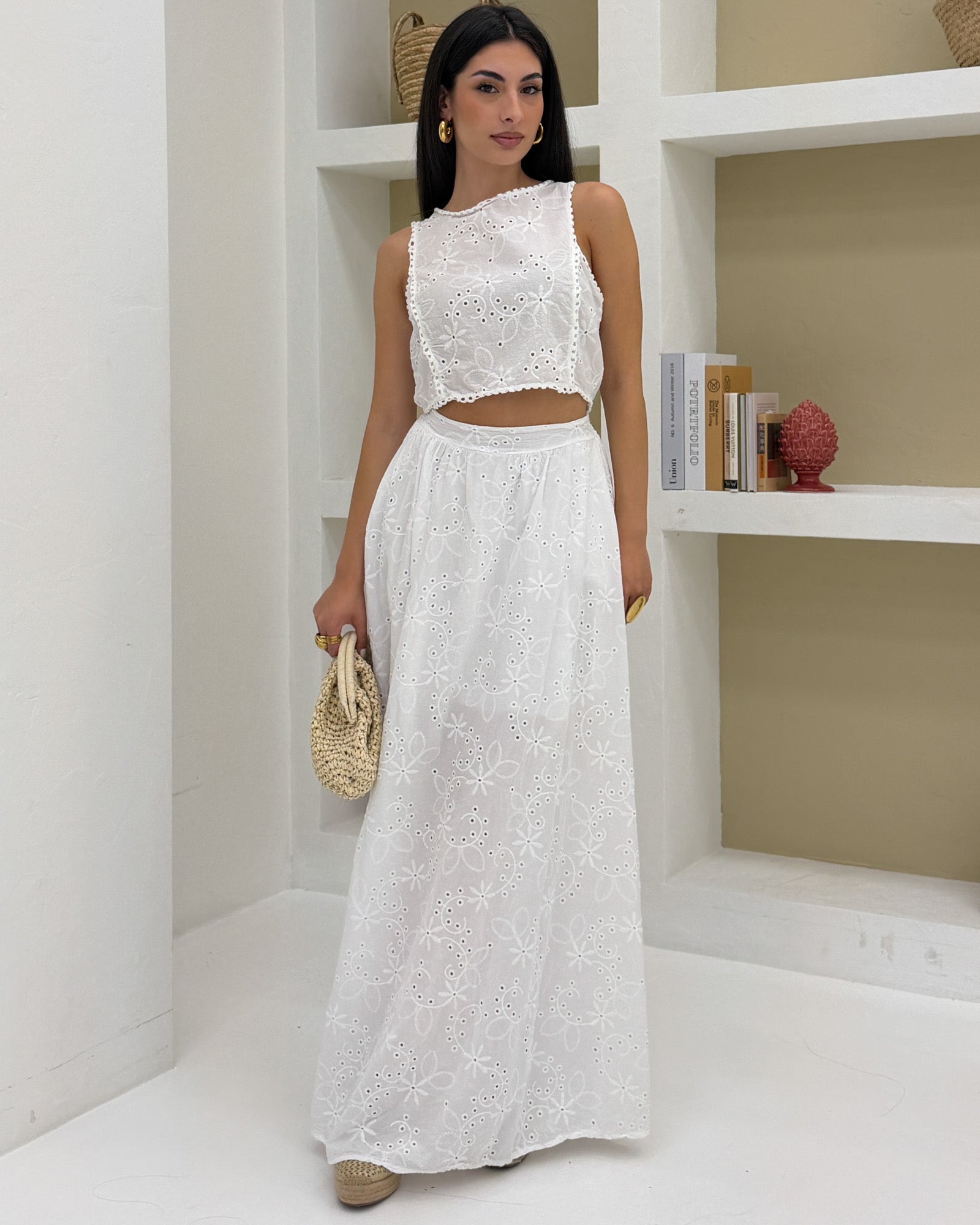 Coordinato Annarita zip Bianco