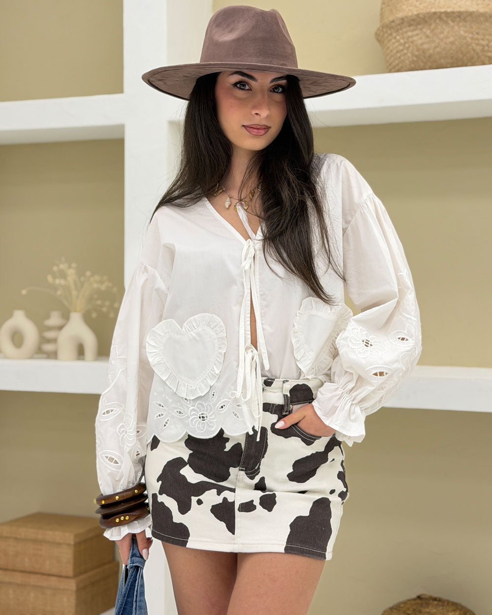 Blusa love basic Bianco