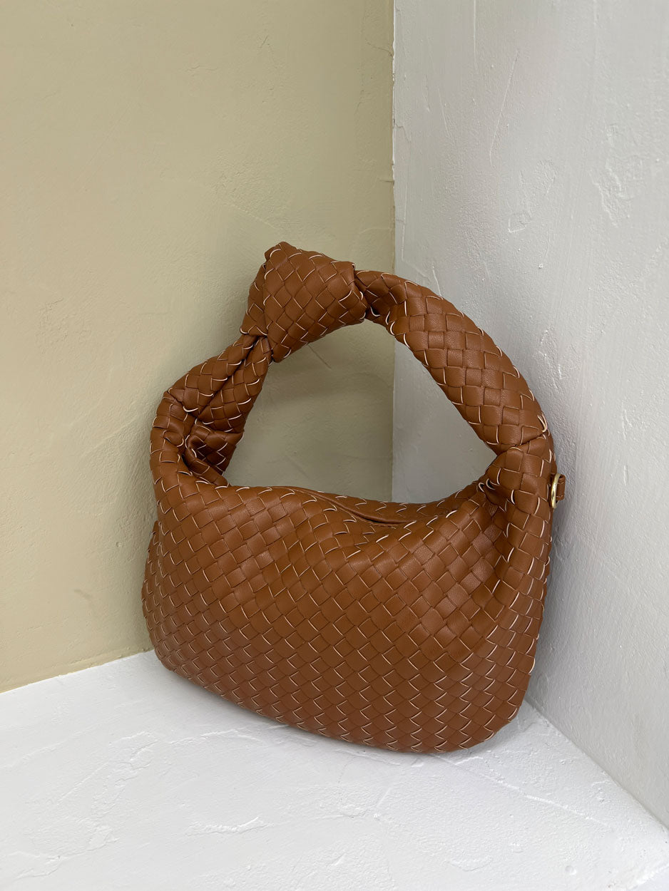 Borsa nodo Bottega Marrone