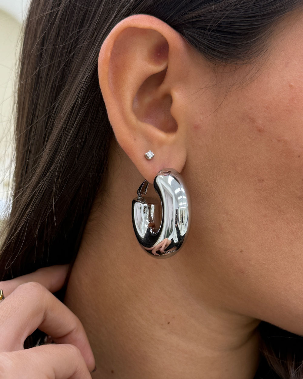 Orecchini Cerchio OT8 Argento