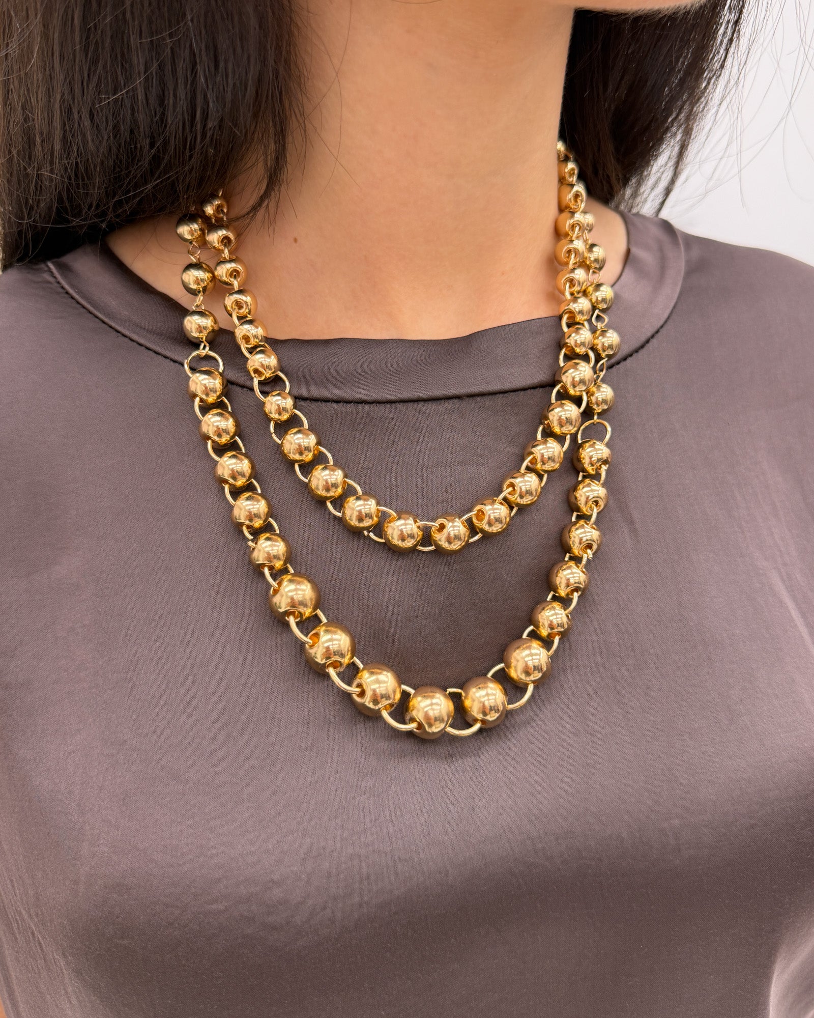 Collana doppie sfere Oro