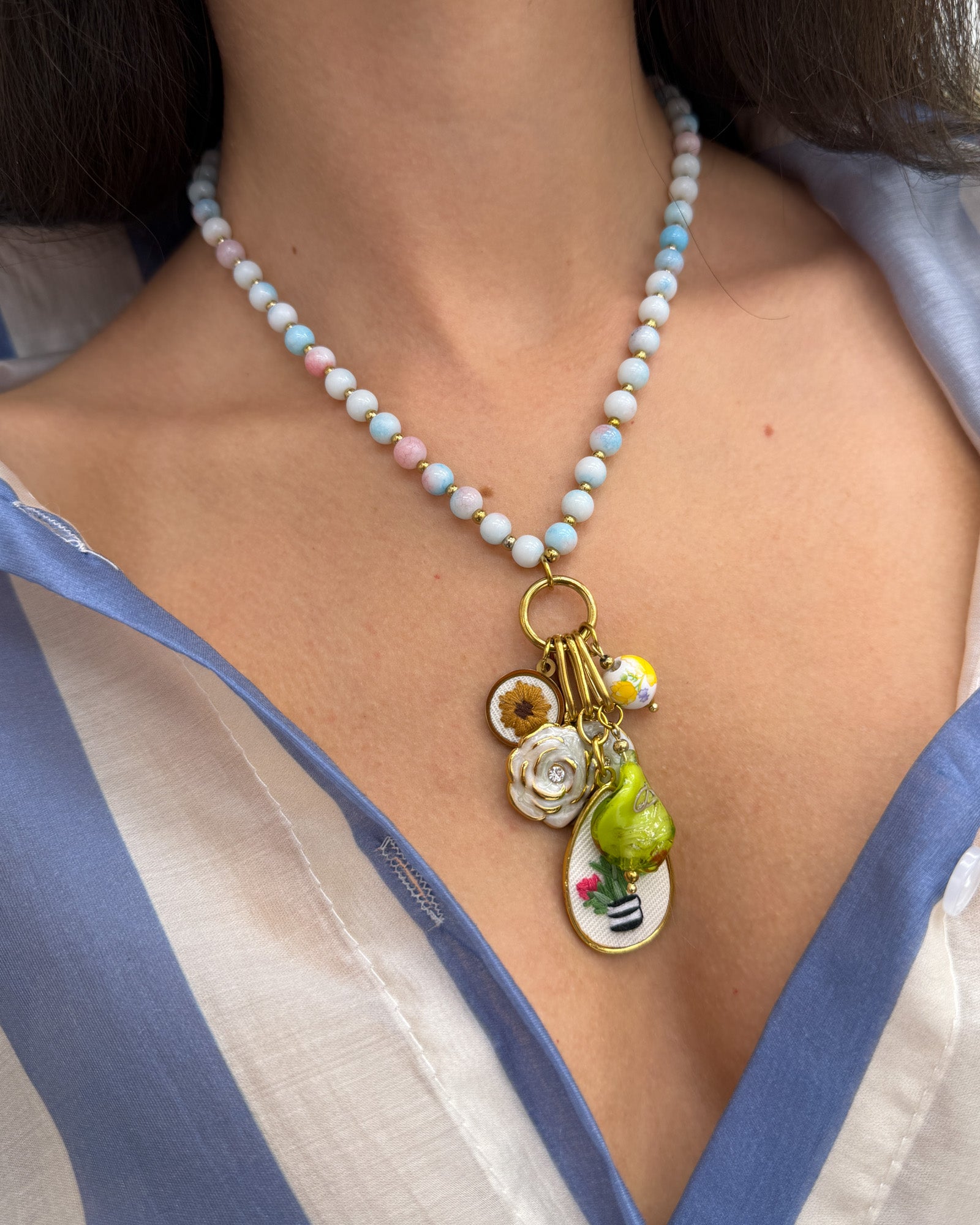 Collana mini bubble Celeste