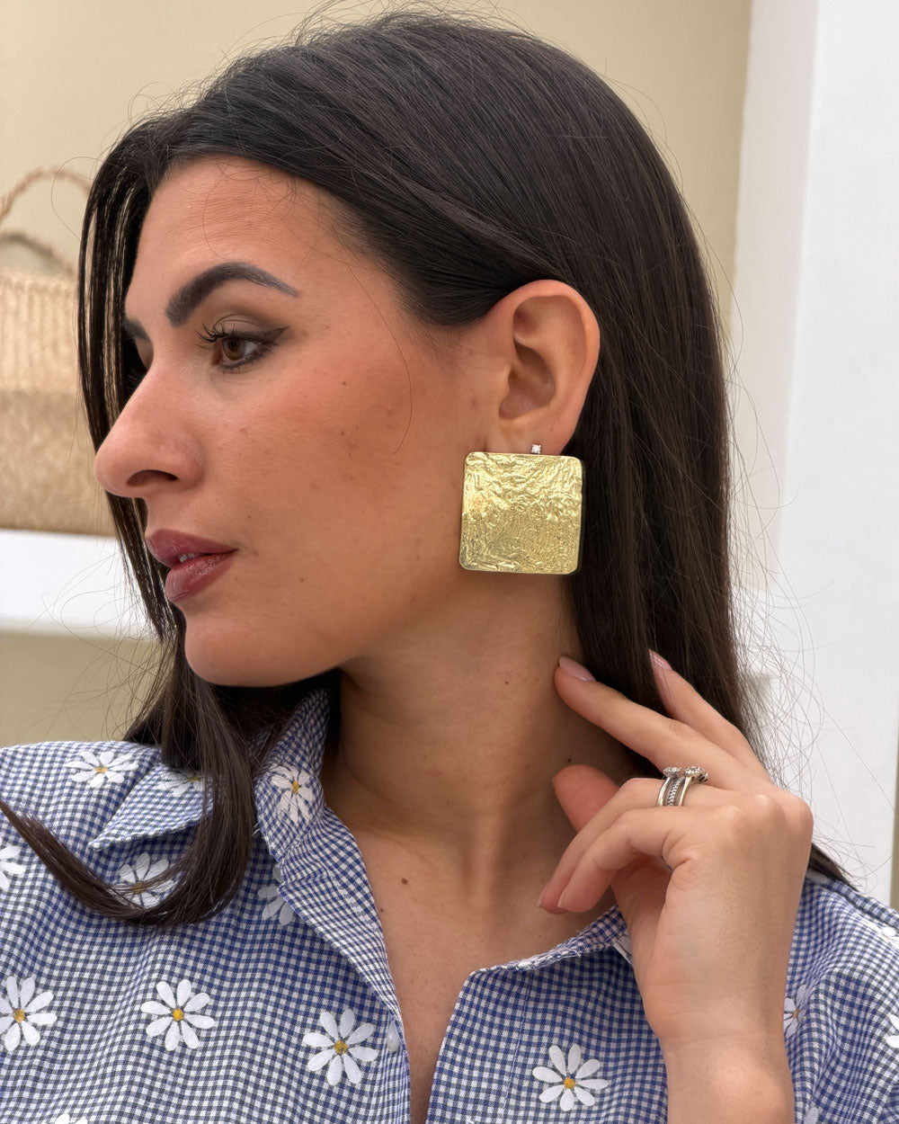 Orecchini Martellato Oro