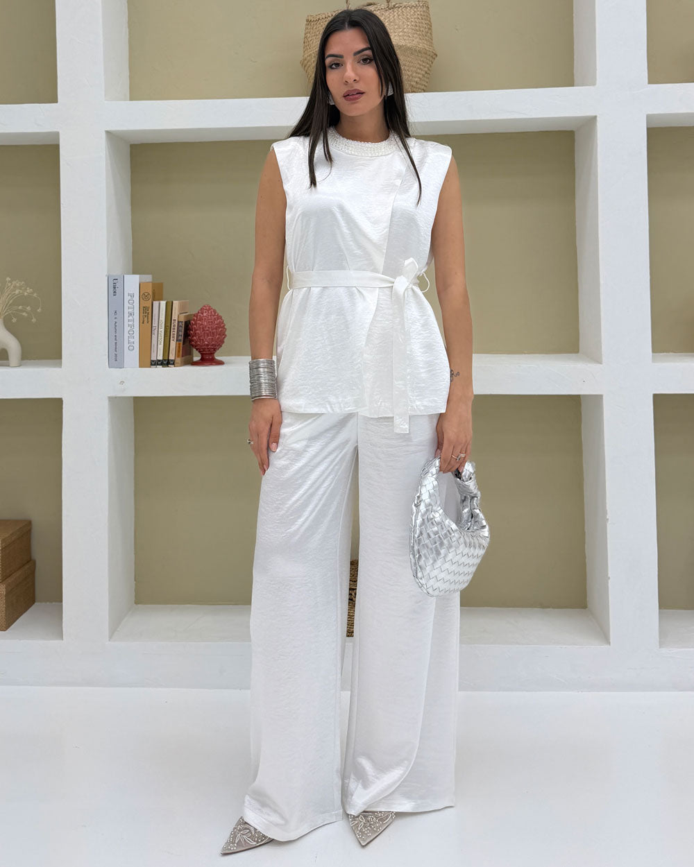 Coordinato Satin Perle Bianco