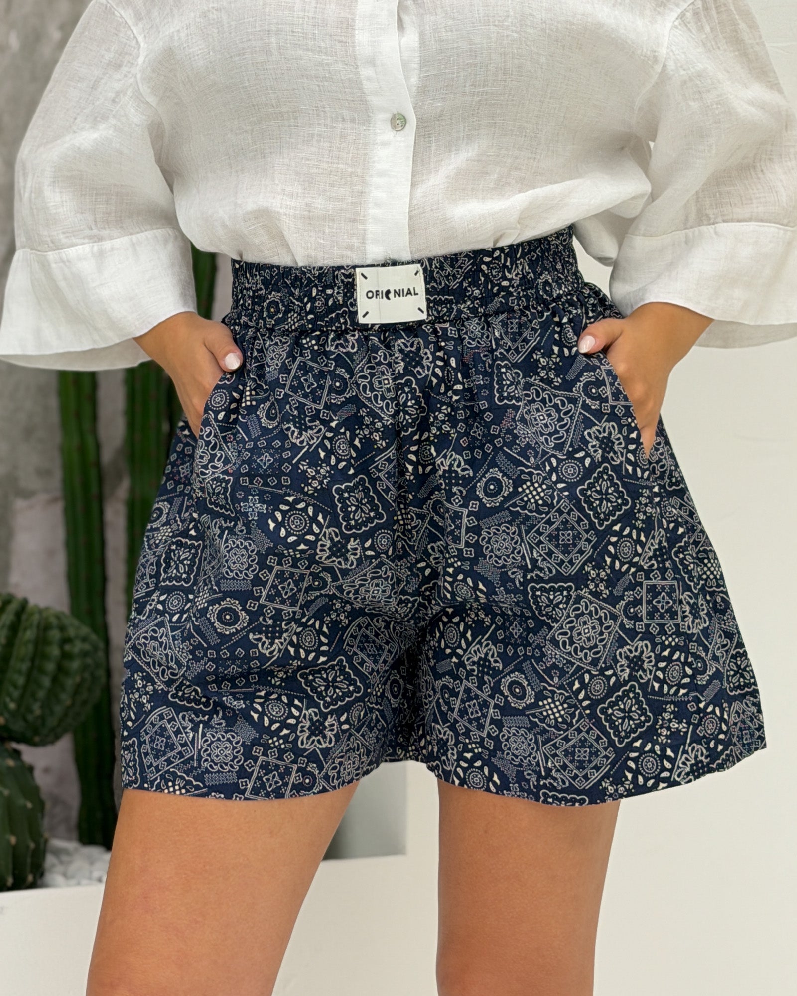 Pantaloncino bandana 985 Blu Notte