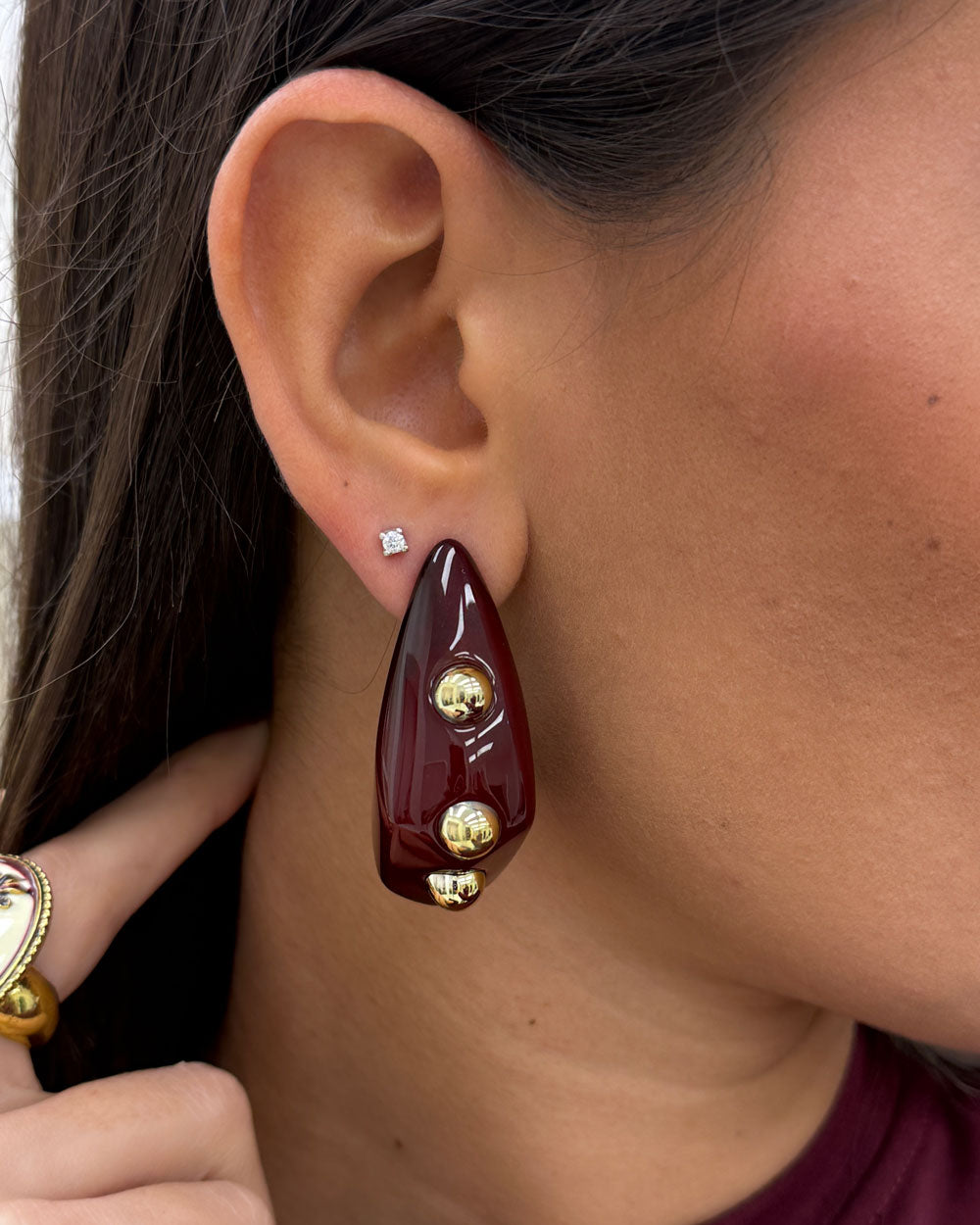 Orecchini Tania Bordeaux